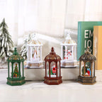 Christmas Lantern Animated Santa Warm LED Battery-Free