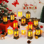 Christmas Lantern Animated Santa Warm LED Tabletop Decor