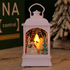 Christmas Lantern Animated Santa Warm LED Tabletop Decor