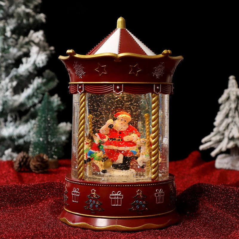 Christmas Lantern Animated Snow Scenes Battery-Free