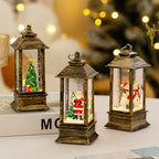Christmas Lantern Built-In LED Snow Effect Battery-Free