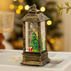 Christmas Lantern Built-In LED Snow Effect Battery-Free