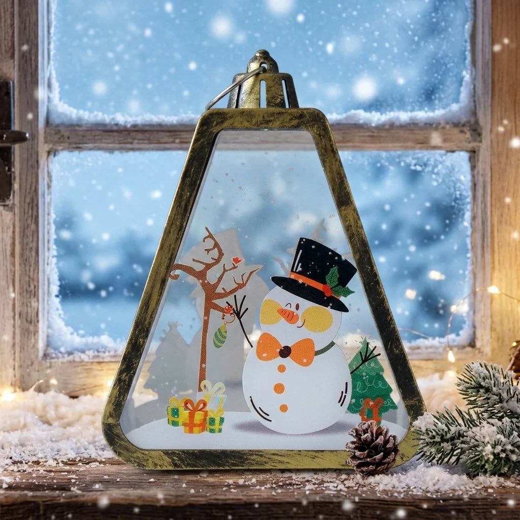 Christmas Lantern Durable Plastic Indoor & Outdoor Warm Glow