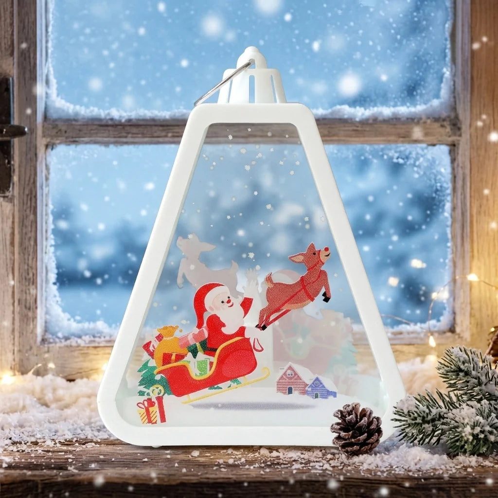 Christmas Lantern Durable Plastic Indoor & Outdoor Warm Glow