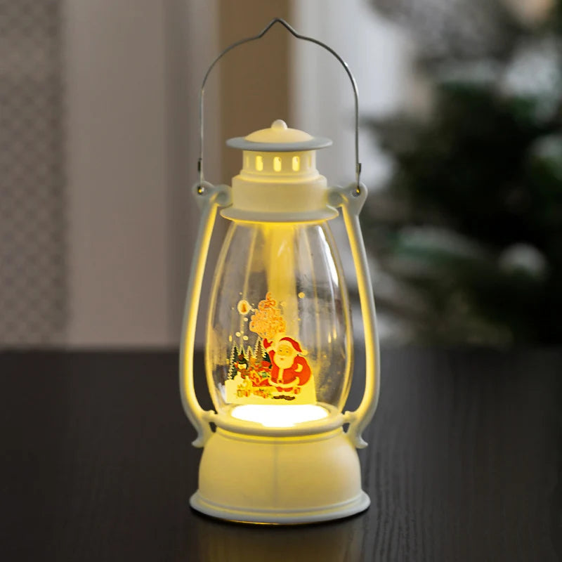 Christmas Lantern Energy-Efficient LED Durable Plastic & Glass
