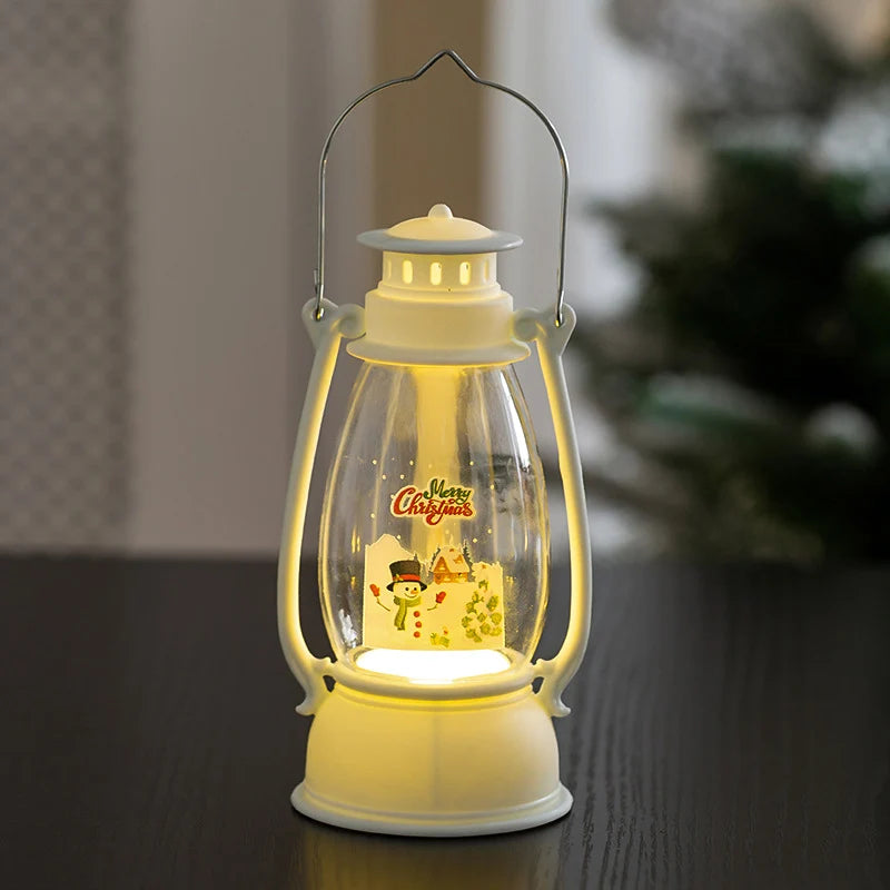 Christmas Lantern Energy-Efficient LED Durable Plastic & Glass