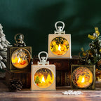 Christmas Lantern Flameless LED Durable Metal