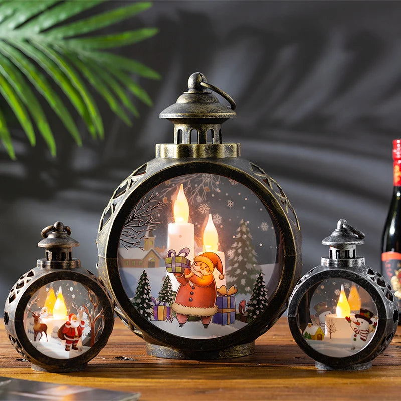 Christmas Lantern Flickering LED Cable-Free Indoor & Outdoor