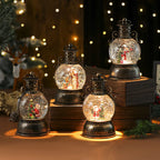 Christmas Lantern Glass Dome Warm LED & Battery Operated