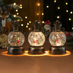 Christmas Lantern Glass Dome Warm LED & Battery Operated