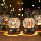 Christmas Lantern Glass Dome Warm LED & Battery Operated