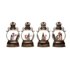 Christmas Lantern Glass Dome Warm LED & Battery Operated