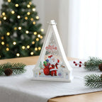 Christmas Lantern Glass & Metal Reindeer Motif