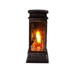 Christmas Lantern Hand Painted Snowman Warm White Light