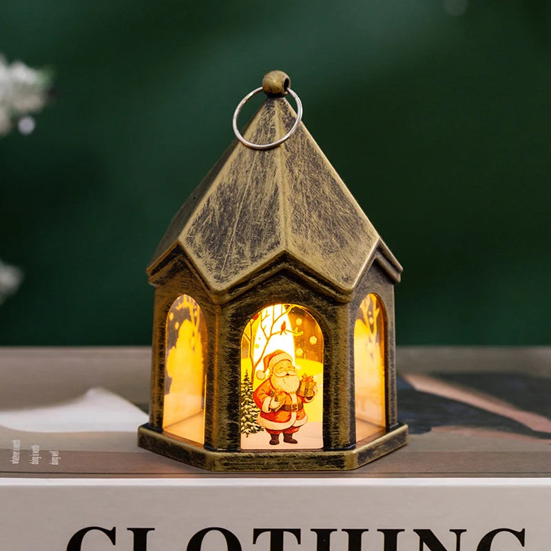Christmas Lantern House-Shaped LED Flameless Warm Glow