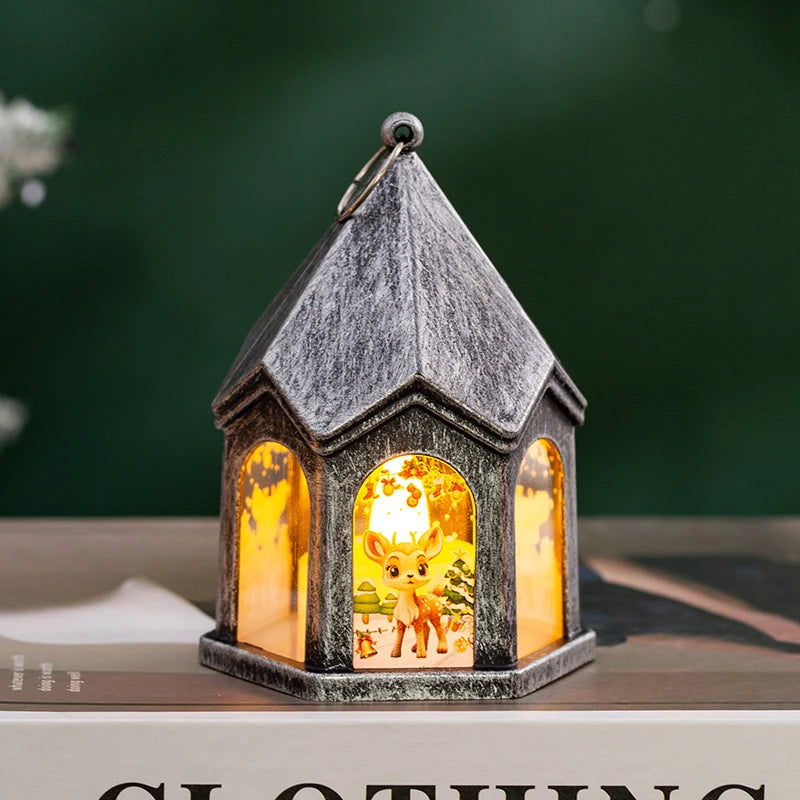 Christmas Lantern House-Shaped LED Warm Glow