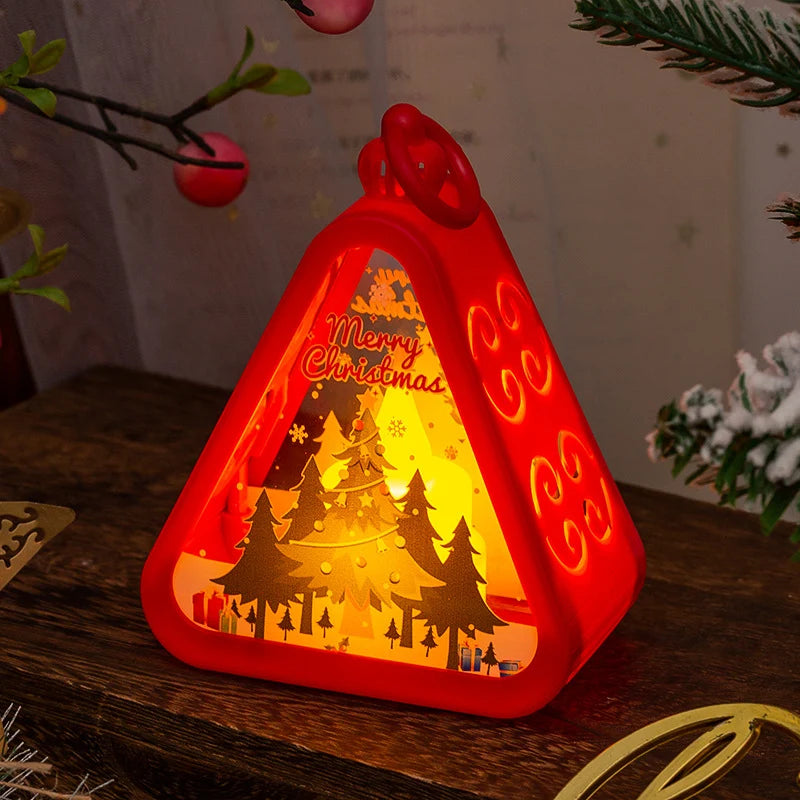 Christmas Lantern House-Shaped Warm LED Festive Motifs
