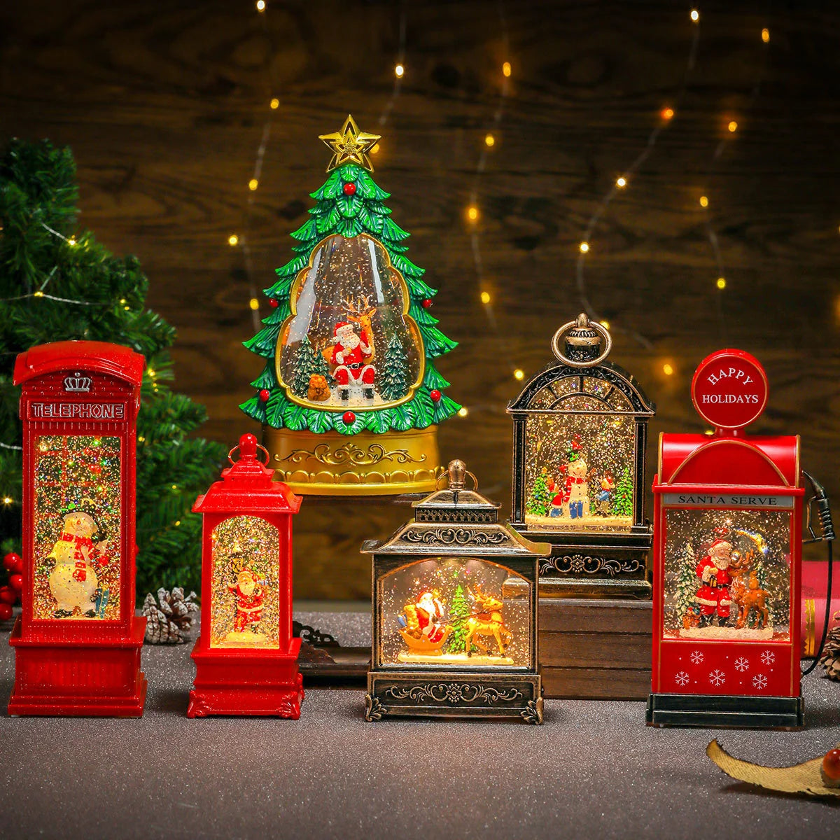 Christmas Lantern Illuminated & Musical Battery Powered