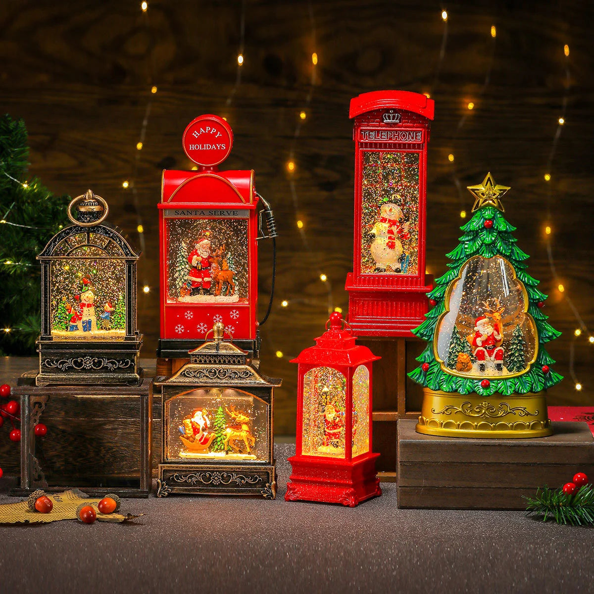 Christmas Lantern Illuminated & Musical Battery Powered