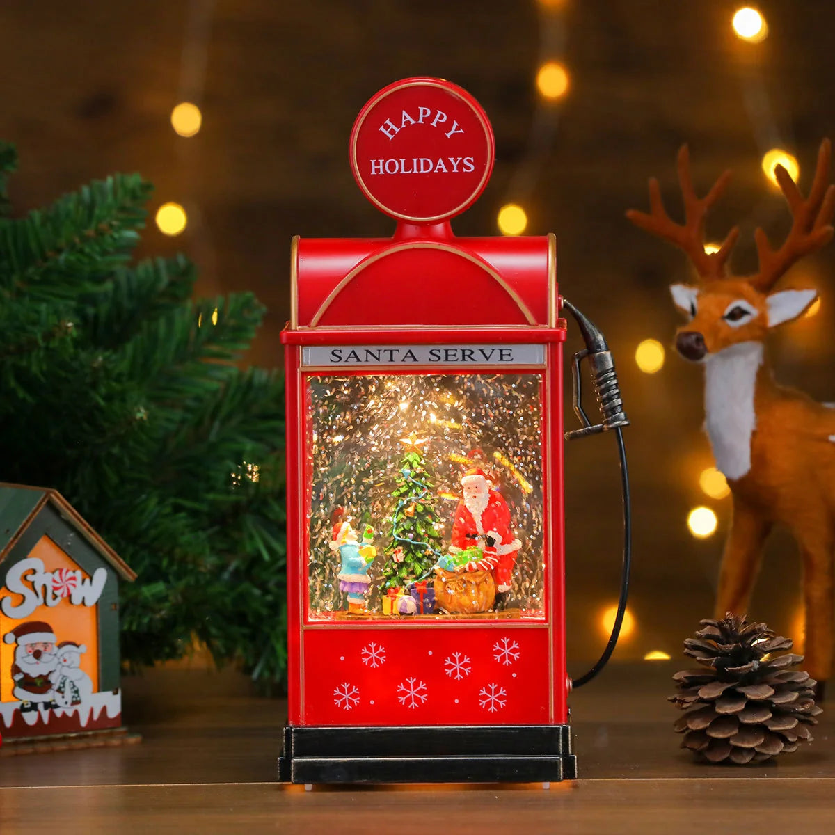 Christmas Lantern Illuminated & Musical Battery Powered