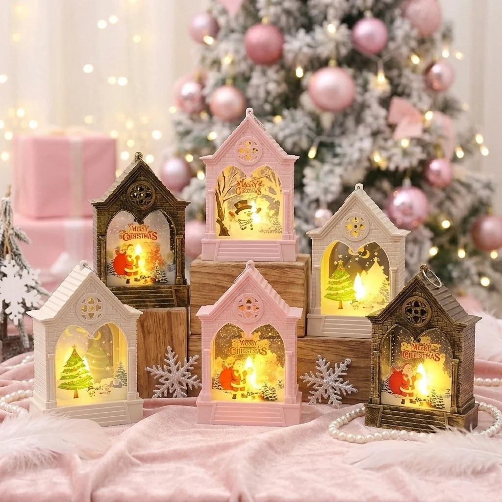 Christmas Lantern Integrated LED Nostalgic Motifs Hanging & Tabletop