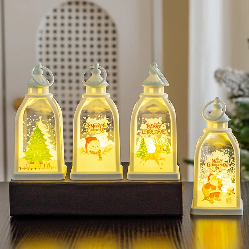 Christmas Lantern LED Battery-Powered Indoor & Outdoor