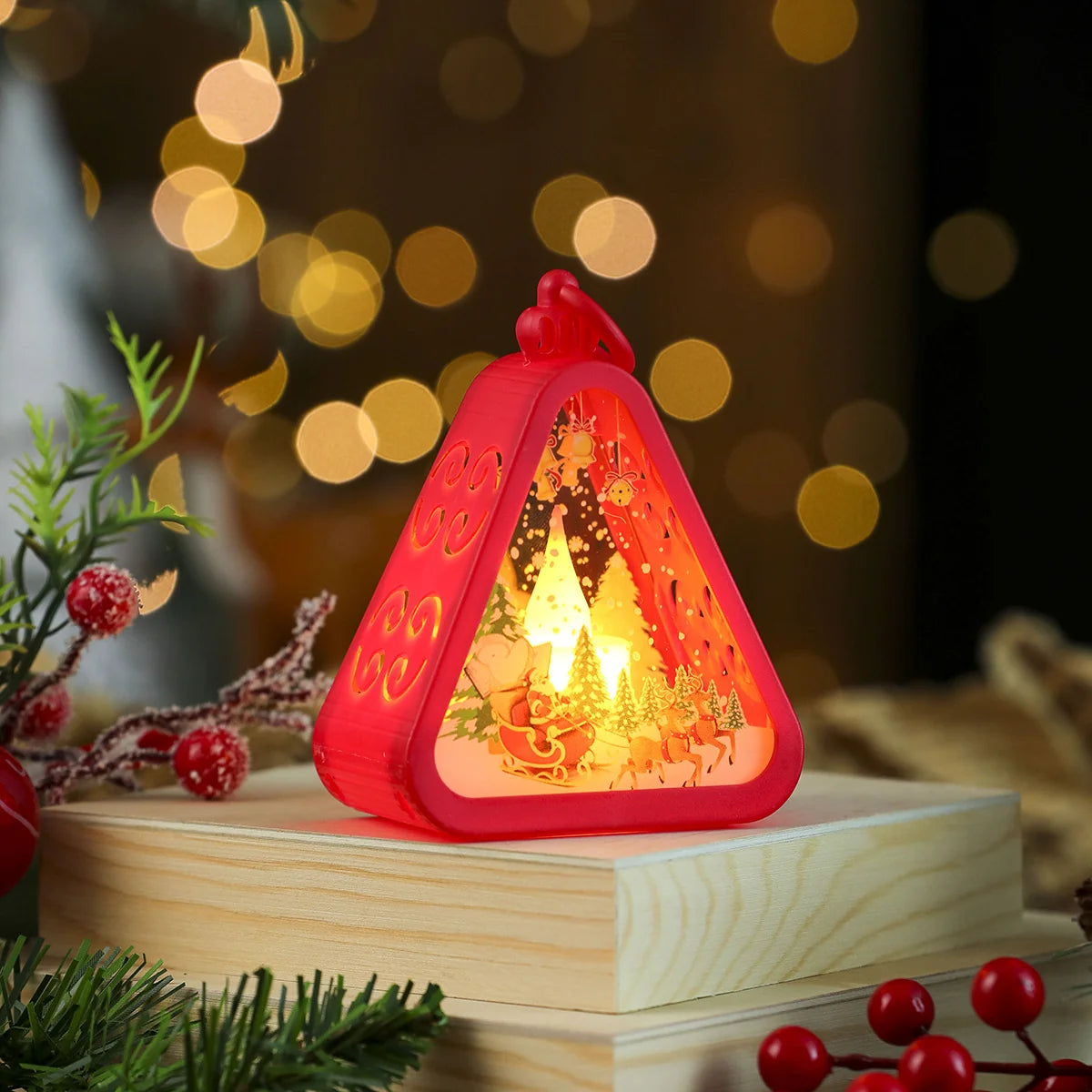 Christmas Lantern LED Festive Scene Indoor & Outdoor