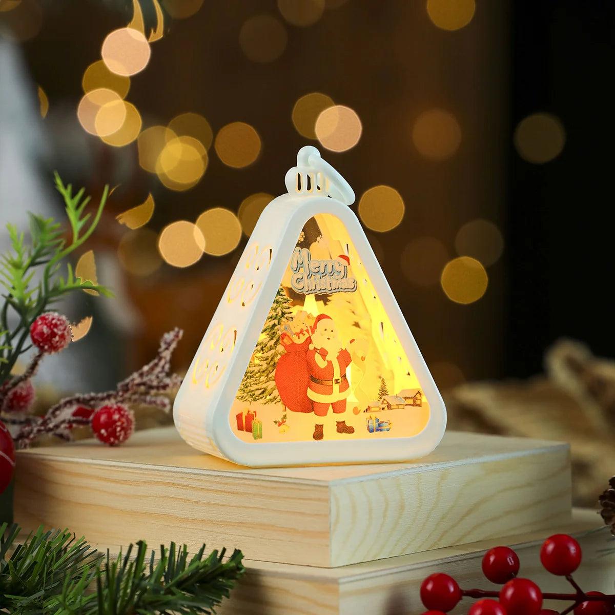 Christmas Lantern LED Festive Scene Indoor & Outdoor