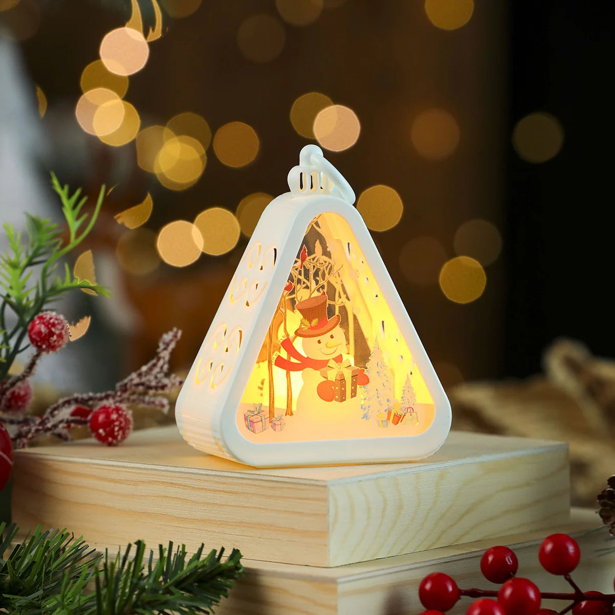 Christmas Lantern LED Festive Scene Indoor & Outdoor