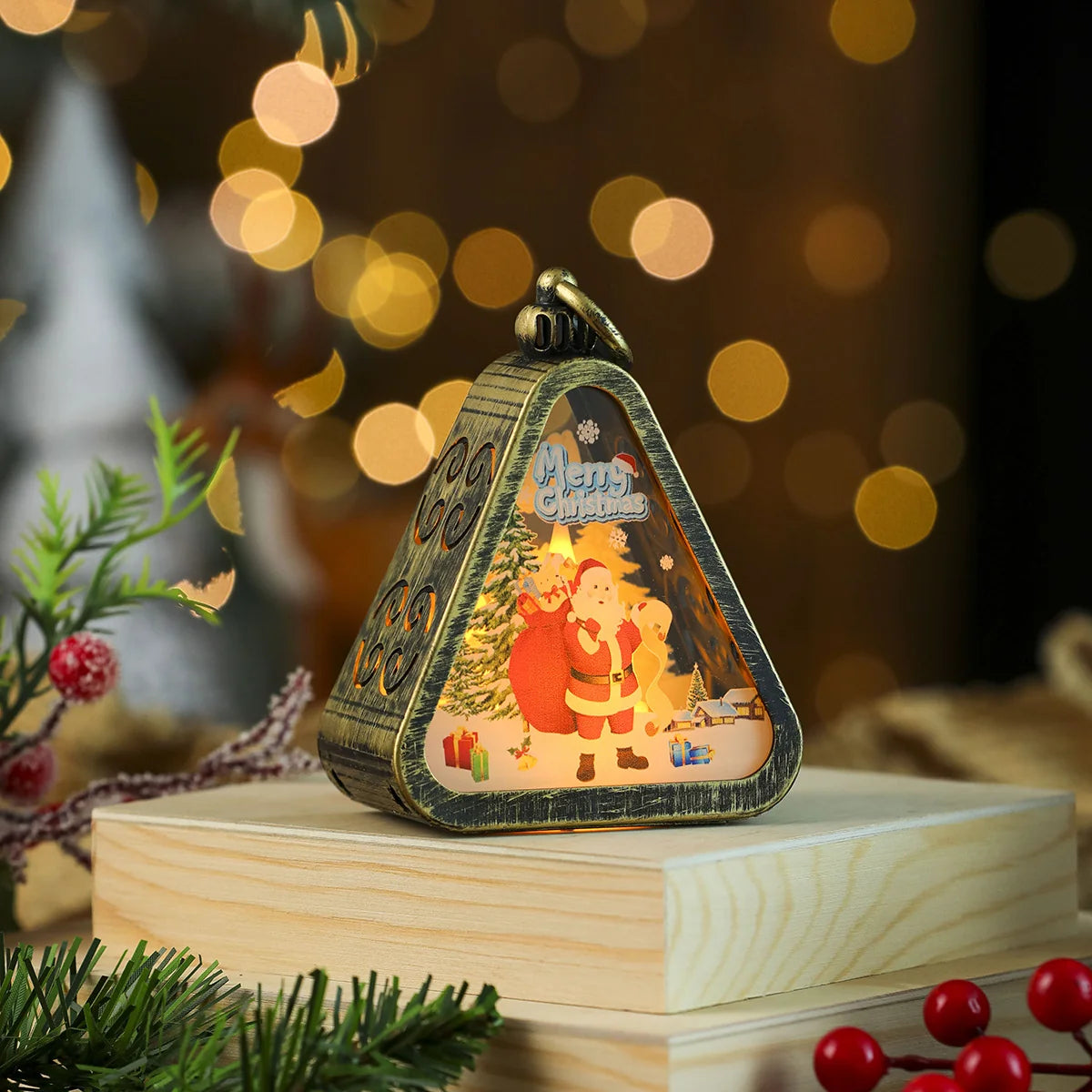 Christmas Lantern LED Festive Scene Indoor & Outdoor
