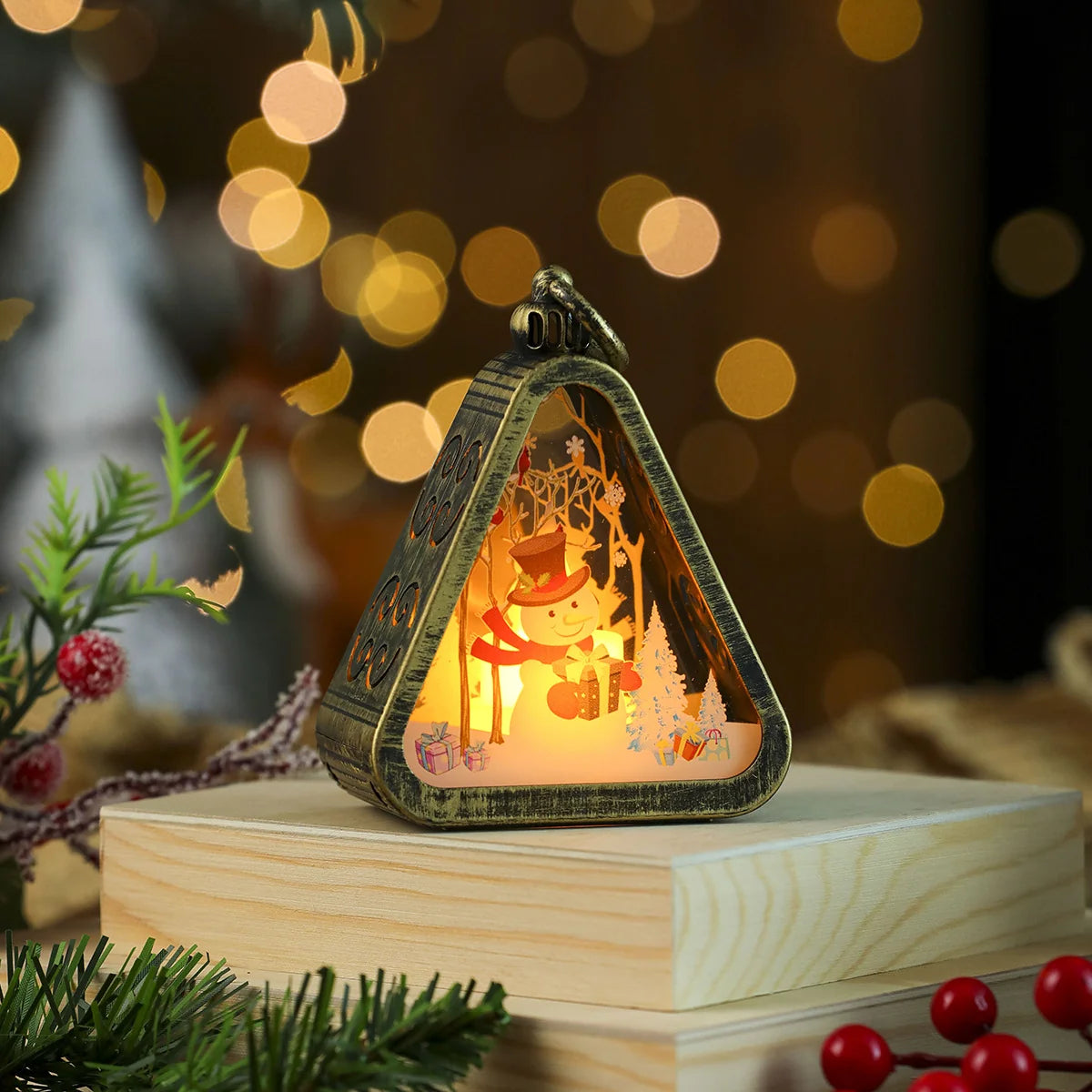 Christmas Lantern LED Festive Scene Indoor & Outdoor