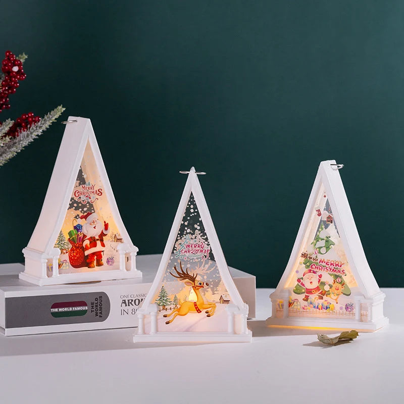 Christmas Lantern LED Snowman Design Indoor & Outdoor