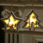 Christmas Lantern LED Soft Glow Santa Scene