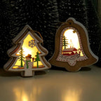 Christmas Lantern LED Soft Glow Santa Scene