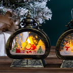 Christmas Lantern LED Weather-Resistant Metal & Glass
