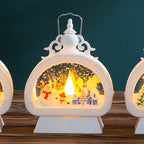Christmas Lantern LED Weather-Resistant Metal & Glass