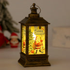 Christmas Lantern Metal Frame Santa & Gifts Graphic