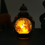 Christmas Lantern Metal Hanger Santa & Animal Cutouts