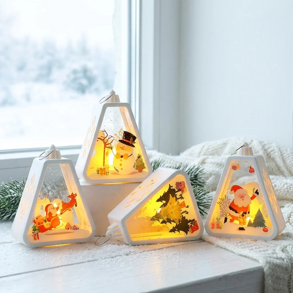 Christmas Lantern Modern Durable Plastic Indoor & Outdoor