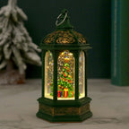 Christmas Lantern Movable Santa Warm LED