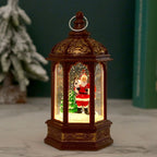 Christmas Lantern Movable Santa Warm LED