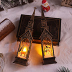 Christmas Lantern Movable Santa Warm White LED
