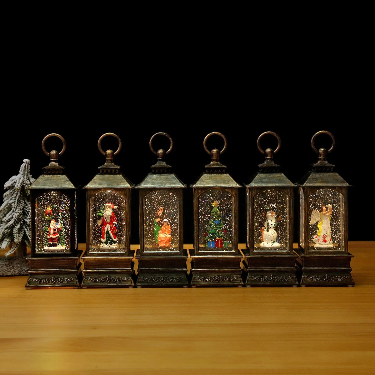 Christmas Lantern Moving Scene & Integrated Lights