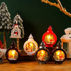 Christmas Lantern Nostalgic Deer Scene Soft LED