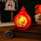 Christmas Lantern Nostalgic Deer Scene Soft LED