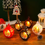 Christmas Lantern Nostalgic Deer Scene Soft LED