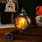 Christmas Lantern Nostalgic Deer Scene Soft LED