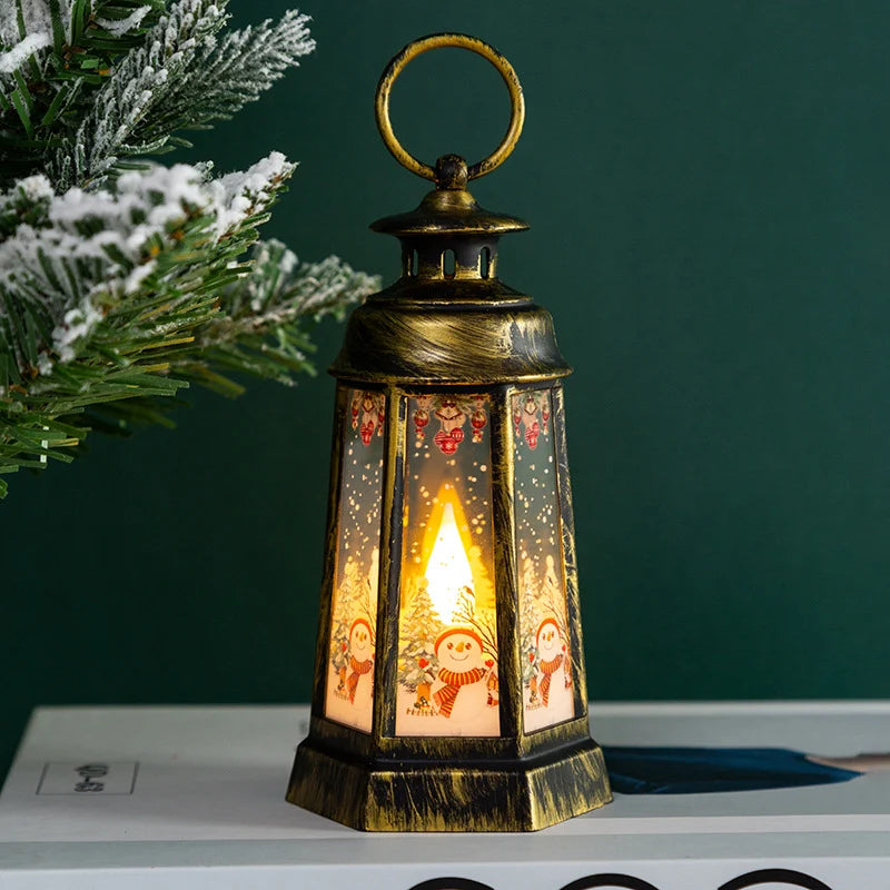 Christmas Lantern Nostalgic Design Warm Light Indoor & Outdoor