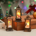 Christmas Lantern Nostalgic Scene Warm LED Assorted Colors