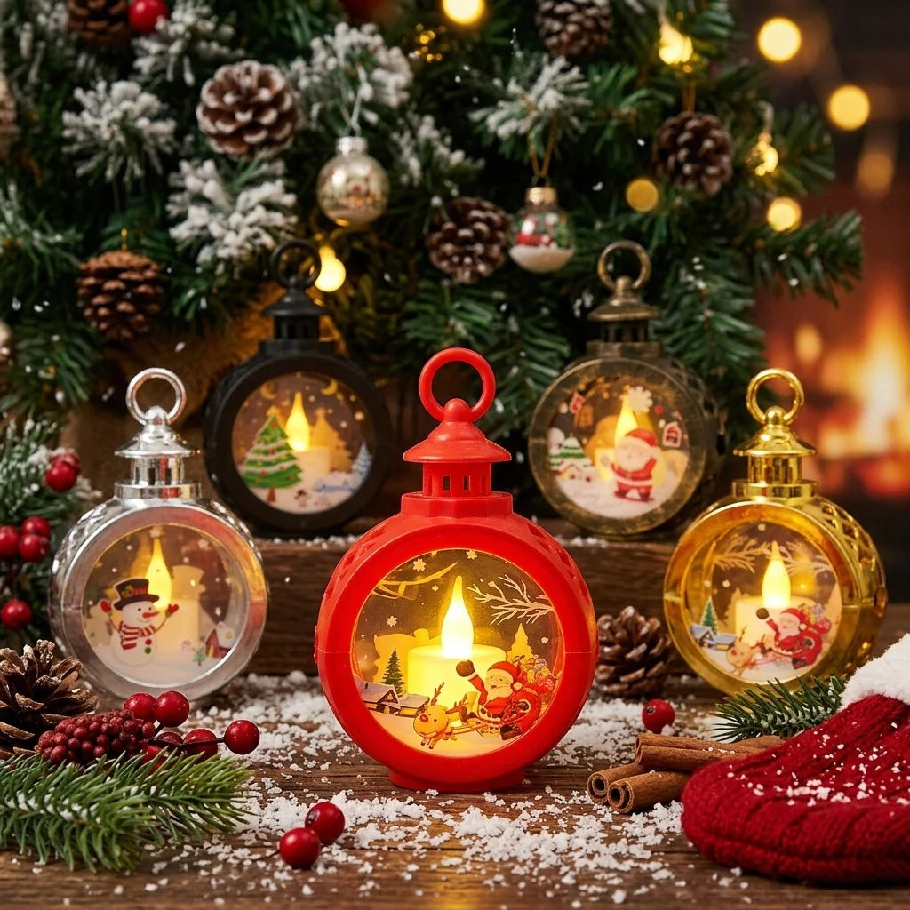 Christmas Lantern Realistic LED Flame Indoor & Outdoor